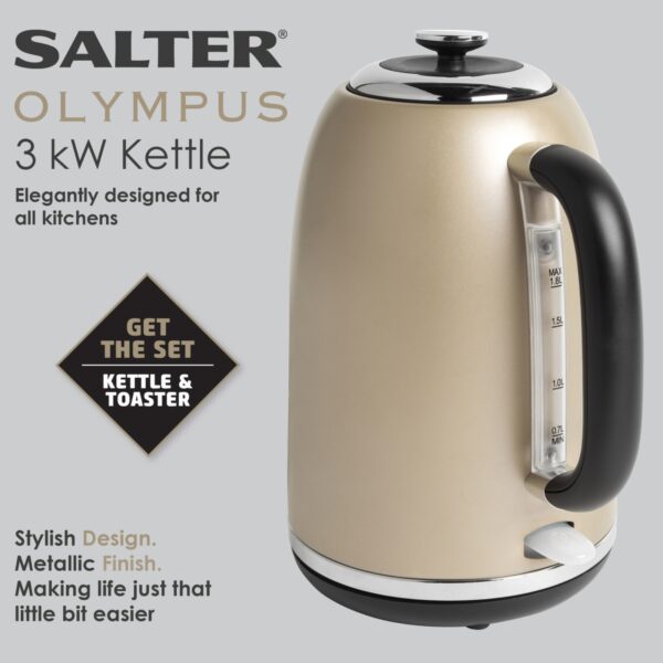 Salter EK4535GOLD Olympus 3KW Kettle Rapid Boil Gold