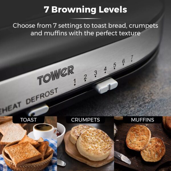 Tower T20043NOR Belle 2 Slice Toaster Noir