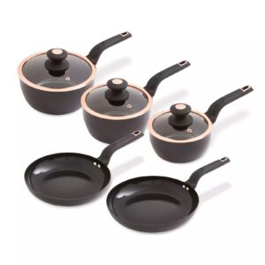 Tower Cavaletto 5pc Non Stick Cookware Set Rose Gold