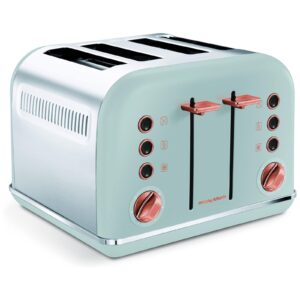 Morphy Richards 242040 Accents Rose Gold Collection 4 Slice Toaster Ocean Grey & Rose Gold