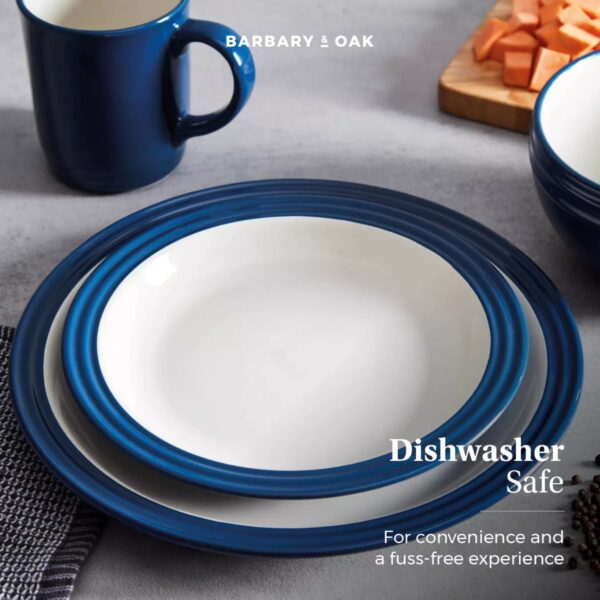 Barbary & Oak B0867011BLU Foundry 16 Piece Dinnerware Set Blue
