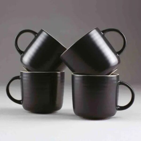 Carnaby CRM1233MO 4 Piece Stoneware Mug Set Black