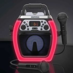 Daewoo AVS1493B Compact Bluetooth Karaoke Machine Black Daewoo Compact Bluetooth Karaoke Machine Black