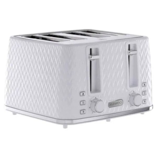 Daewoo SDA1864 Argyle Collection 4 Slice Toaster White