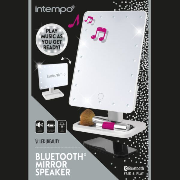 Intempo EE3726WHTSKEU7 Bluetooth Mirror Speaker