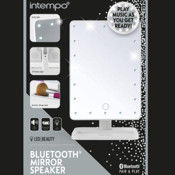 Intempo EE3726WHTSKEU7 Bluetooth Mirror Speaker