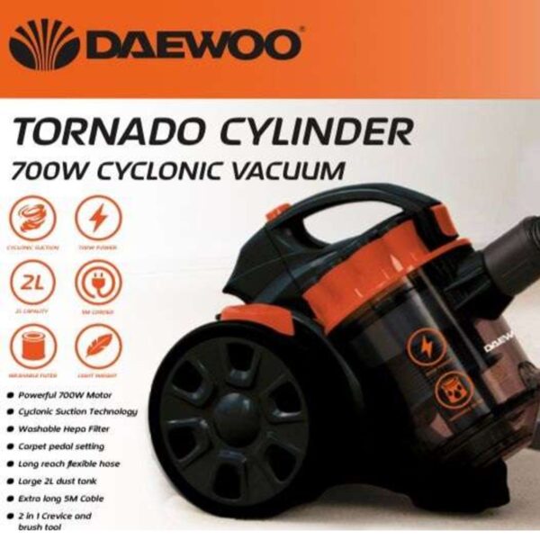 Daewoo 700W Cylinder Vacuum