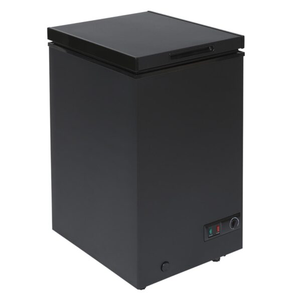 SIA CHF100B Freestanding Slimline Compact Black Chest Freezer