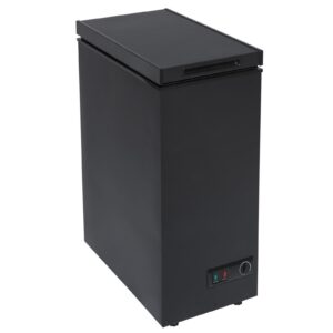 SIA CHF60B 36cm Black Chest Freezer, Freestanding Slimline Compact