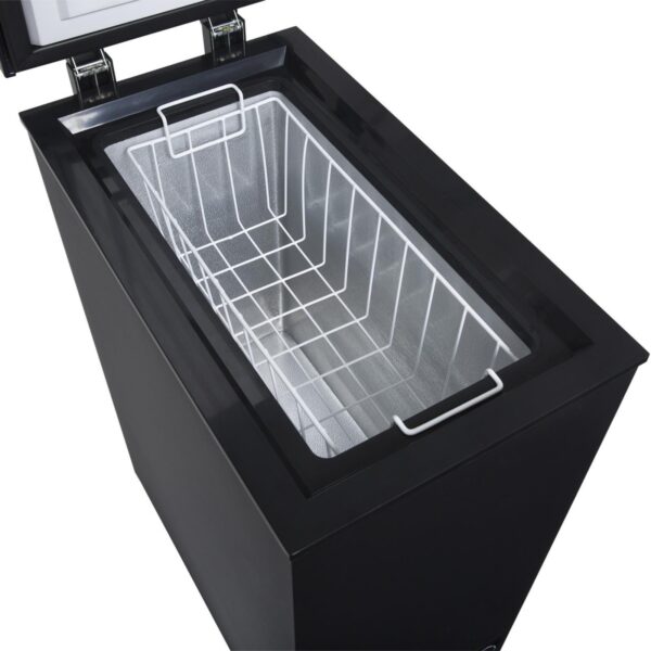 SIA CHF60B 36cm Black Chest Freezer, Freestanding Slimline Compact