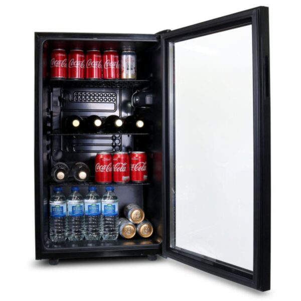 SIA DC1BL Under Counter Drinks Fridge 118L Beer / Wine Cooler With Glass Door