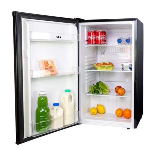 SIA LFS01BL 48cm Black Freestanding 91L Under Counter Larder Fridge