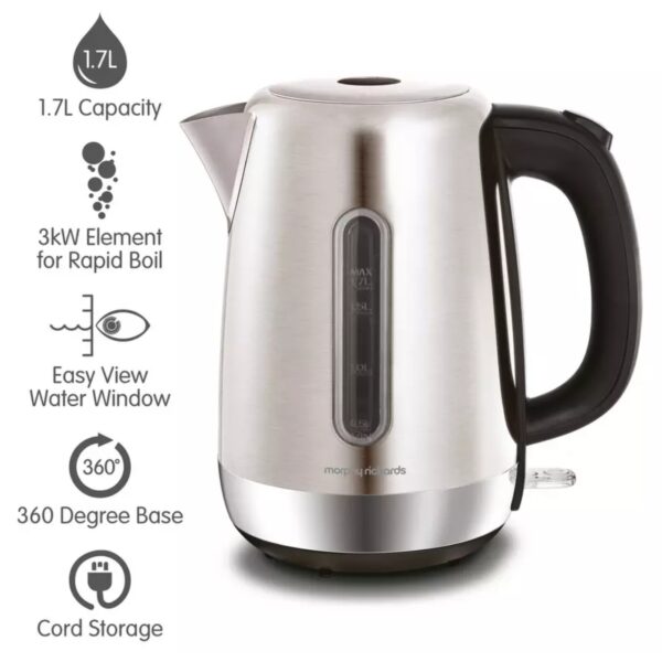 Morphy Richards 102786 Equip 1.7L Jug Kettle Silver