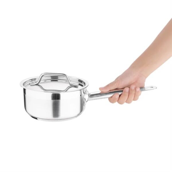 Nisbets DF669 Essentials Saucepan With Lid 14cm Stainless Steel