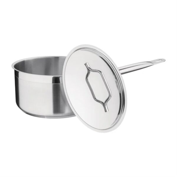 Nisbets DF671 Essentials Stainless Steel Saucepan With Lid 20cm