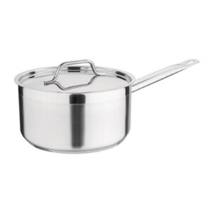 Nisbets Essentials Stainless Steel Saucepan With Lid 20cm