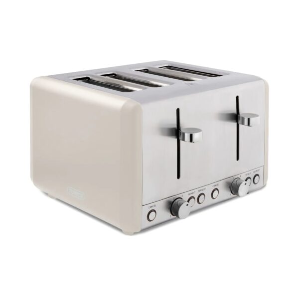 Tower Cavaletto Chrome Edition 4 Slice Toaster Latte