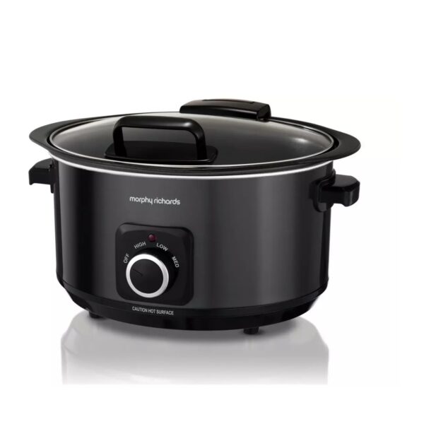 Morphy Richards 461020 Slow Cooker 6.5ltr black  With Hinged Lid