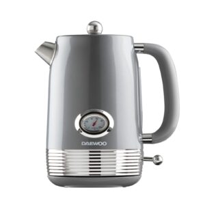 Daewoo SDA2524 Baltimore Collection 1.5L 3KW Rapid Boil Kettle Grey Daewoo Baltimore Collection 1.5L 3KW Rapid Boil Kettle Grey