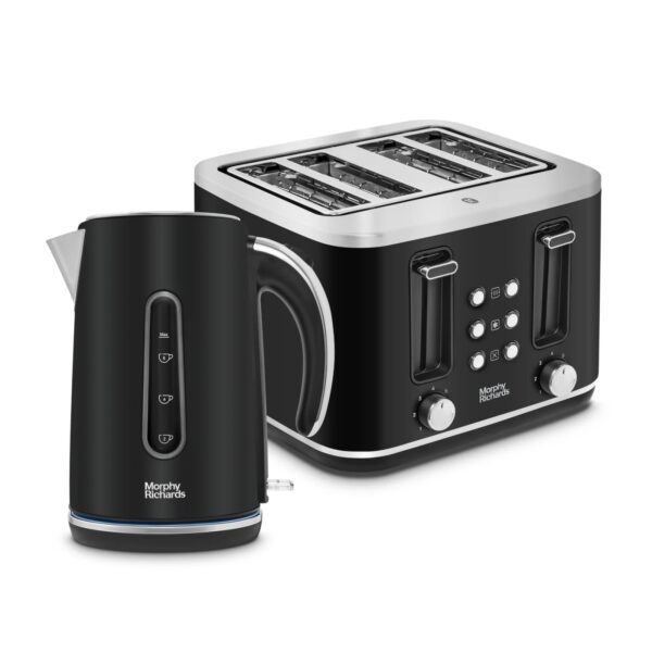 Morphy Richards Motive Black Kettle and Toaster Set