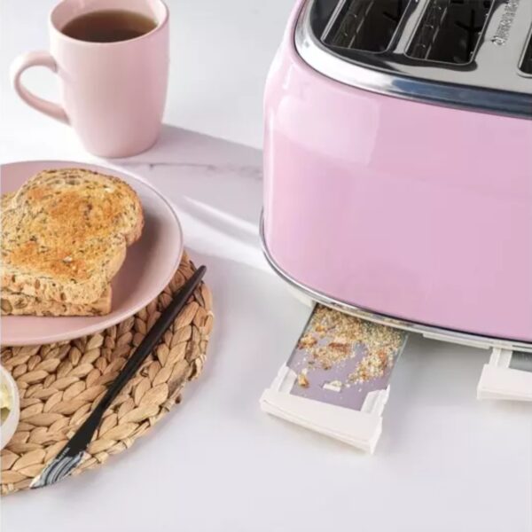 Salter EK5739PNK Retro 4 Slice Toaster Pink