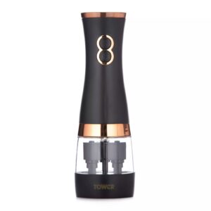 Tower Cavaletto Rose Gold Edition Duo Electric Salt and Pepper Mill Black