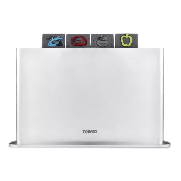 Tower 4 Piece Chopping Board Set Grey