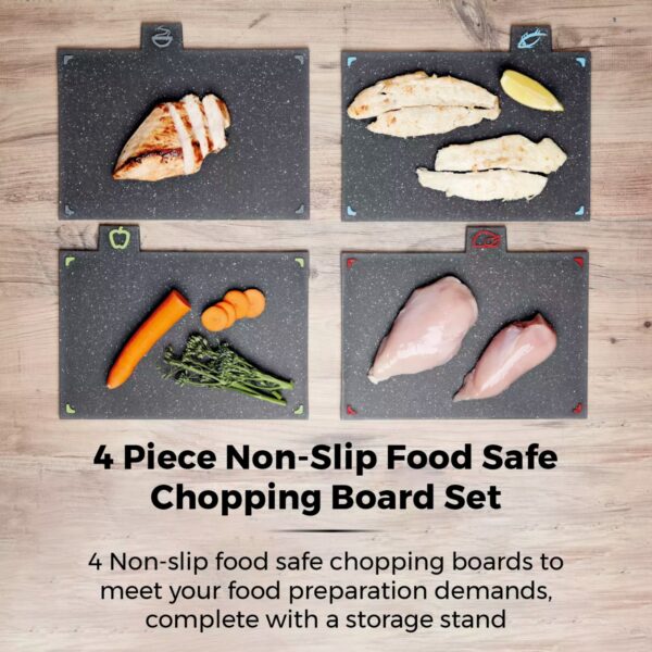 Tower T847042 4 Piece Chopping Board Set Grey - Image 2