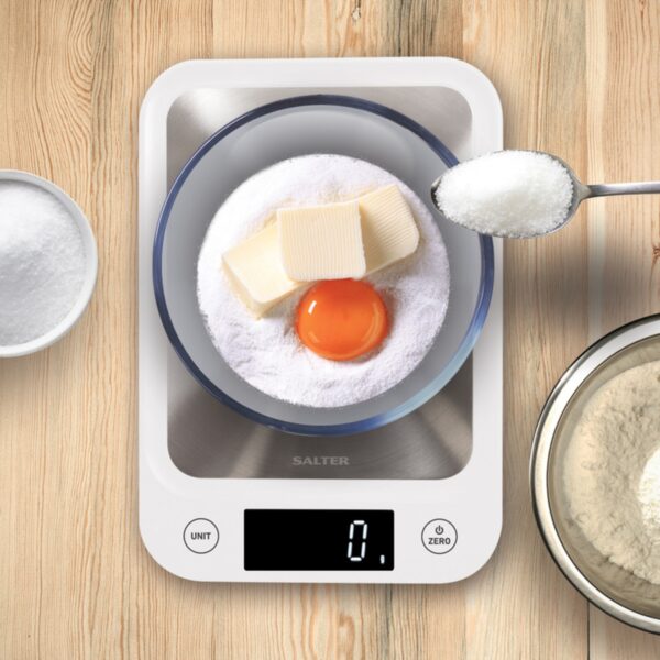Salter 1105SSWHDR 5kg Electronic Kitchen Scale White - Image 2