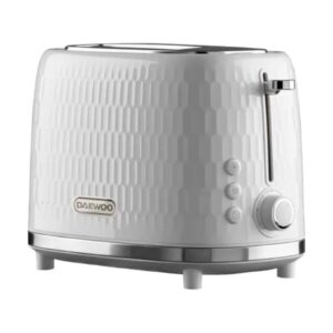 Daewoo 2 Slice Honeycomb Toaster White