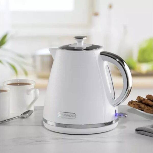 Daewoo SDA2623 1.7L 3kw Pyramid Kettle White - Image 2