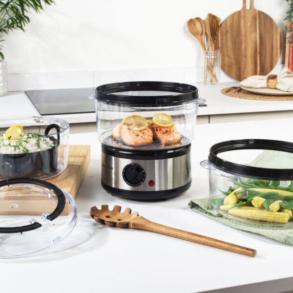 Salter EK2726Z 7.5L 3 Tier Steamer Silver - Image 3