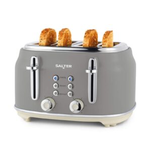 Salter Retro 4-Slice Toaster Grey