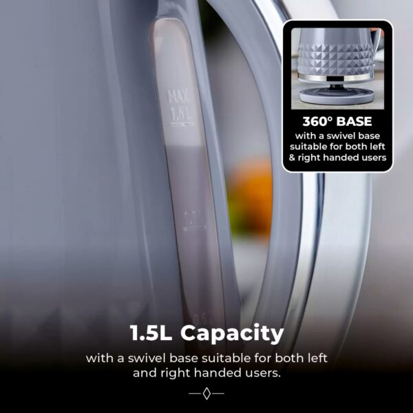 Tower T10075GRY Solitaire Grey Rapid Boil Kettle - Image 4