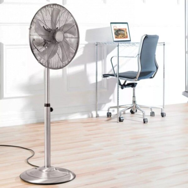 Daewoo Quiet Noise 16 Inch Pedestal Fan Chrome