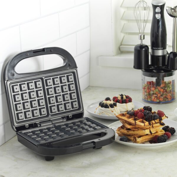 Progress EK5852P Double Waffle Maker Black - Image 3