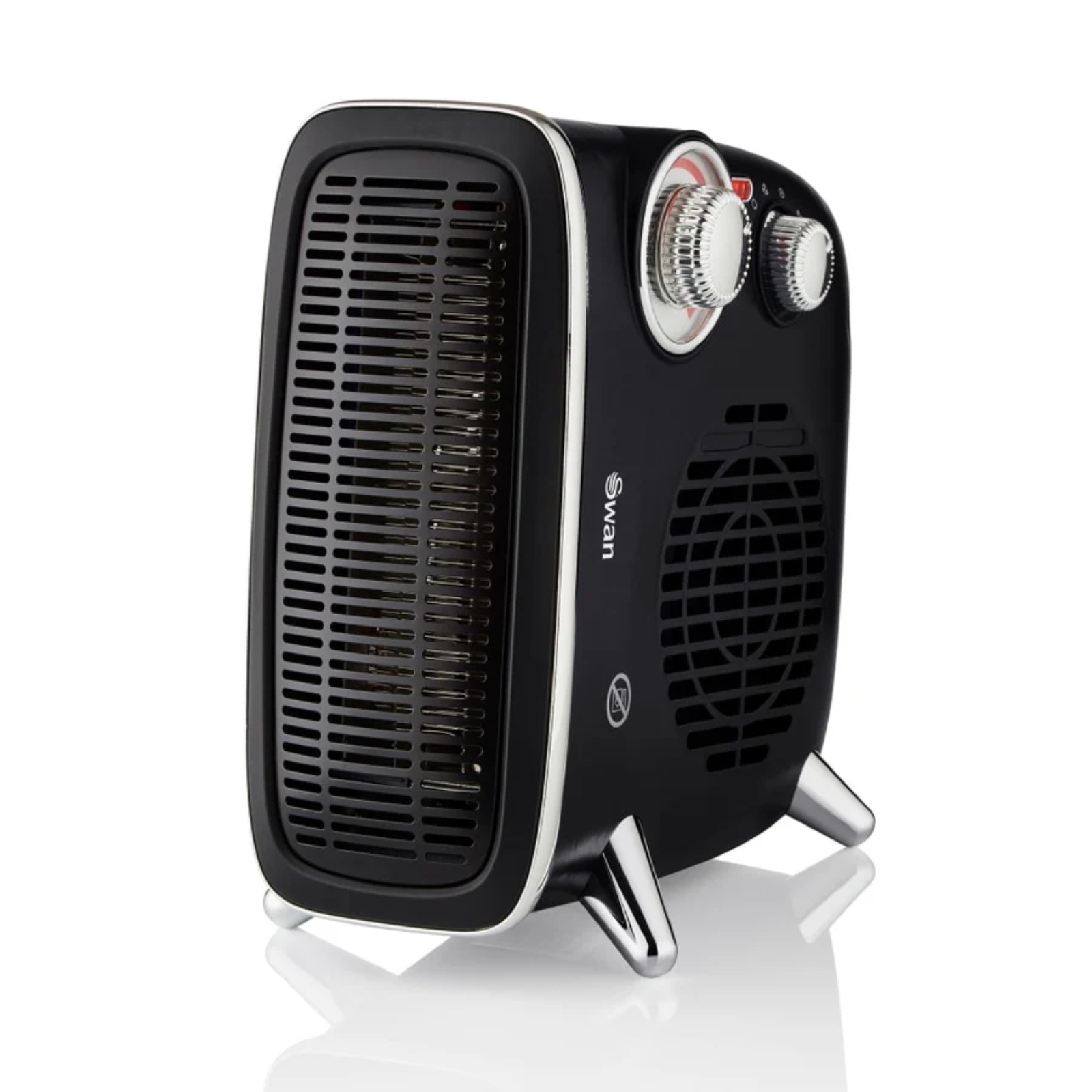 Swan Vertical 1800W Fan Heater Black