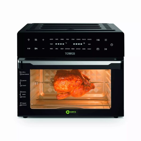 Tower Platinum 30L 18 In 1 Air Fryer Oven Black