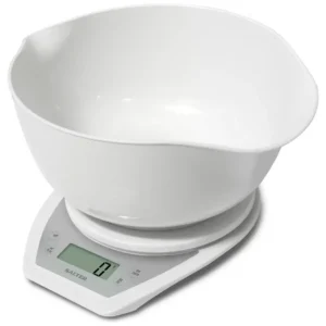 Salter  1024WHDR Dual Pour Electronic Kitchen Scale With Bowl White