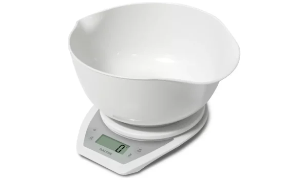 Salter  1024WHDR Dual Pour Electronic Kitchen Scale With Bowl White