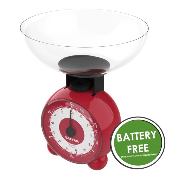 Salter 139RDDRAEU16 Orb Mechanical Kitchen Scale Red