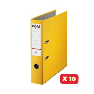 Rexel 28149 A4 Lever Arch File Pack of 10 – Yellow Brand New