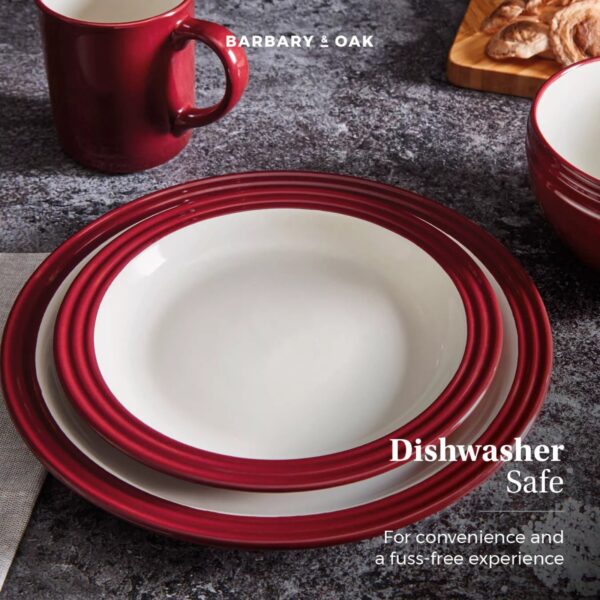 Barbary And Oak BO867011RED Foundry 16 Piece Dinnerware Set Red - Image 4