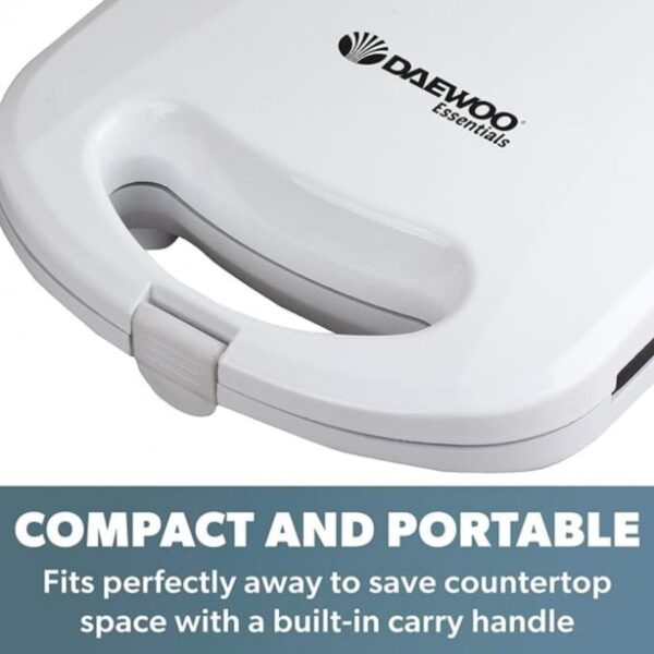 Daewoo SDA1037 2 Slice Sandwich Toaster White - Image 4