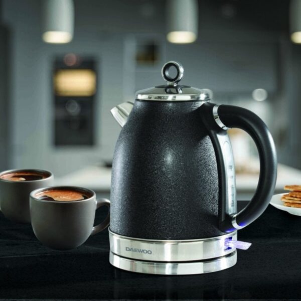 Daewoo SDA2013 1.7L Glace Noir Kettle Boil Black - Image 2