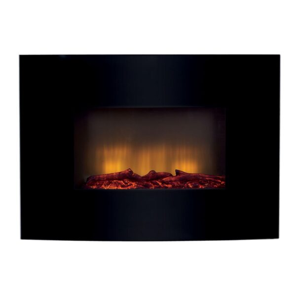 Beldray EH0815ERPAR PALMA Curved Black Wall Fire Black