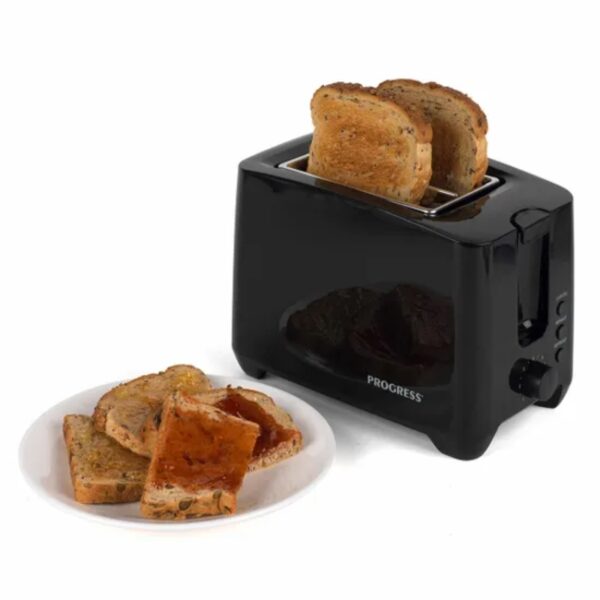 Progress EK3393BLKP Two-Slice 750W Toaster with Slide-Out Crumb Tray Black - Image 2