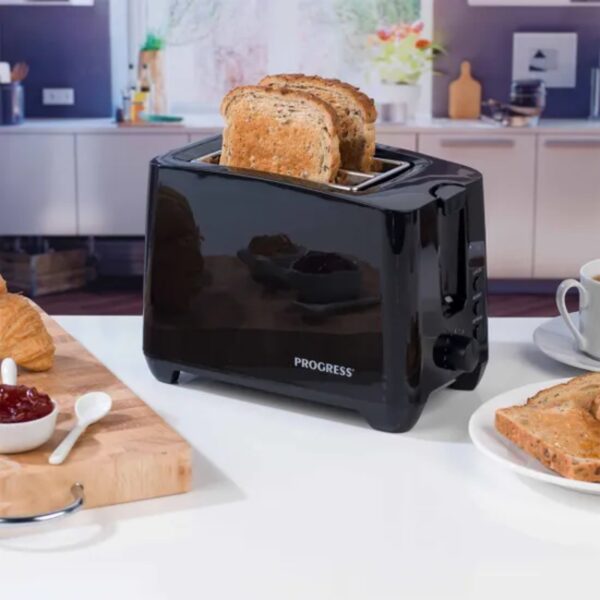Progress EK3393BLKP Two-Slice 750W Toaster with Slide-Out Crumb Tray Black - Image 3