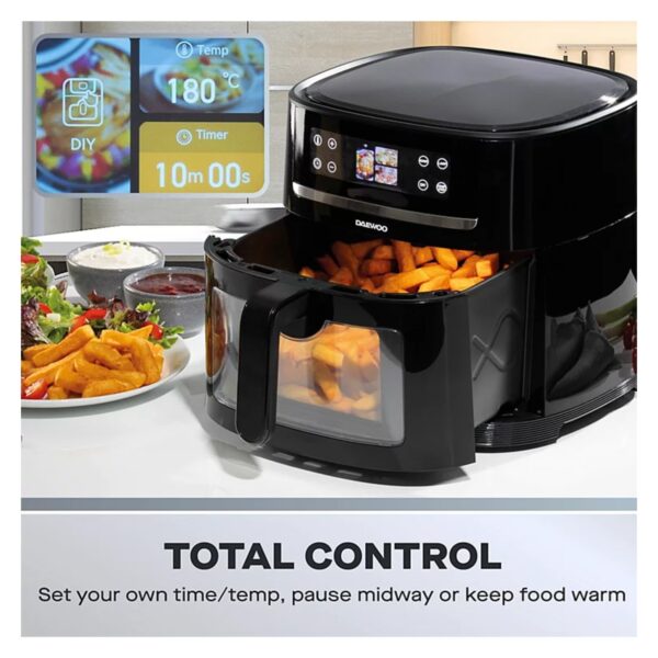 Daewoo SDA2620 8L AI Smart Air Fryer Black - Image 2