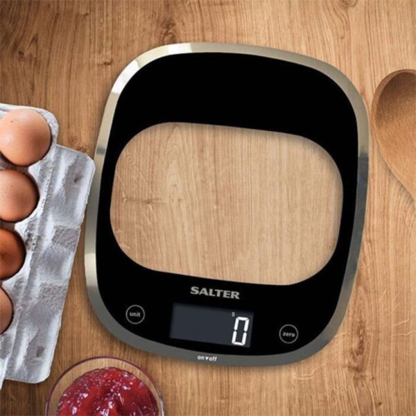 Salter 1050 BKDR Curve Electronic Kitchen Scale Black - Image 2
